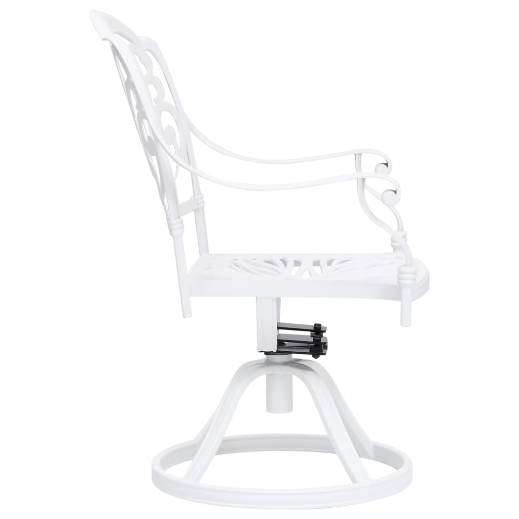 3 Piece Bistro Set Cast Aluminium White - Newstart Furniture