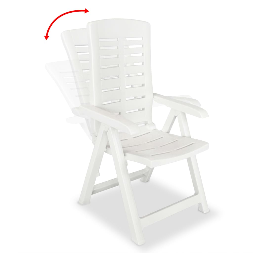 3 Piece Bistro Set Plastic White - Newstart Furniture