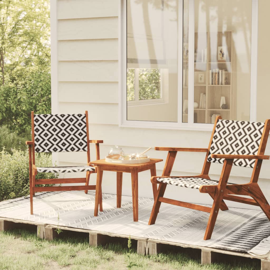 3 Piece Bistro Set Solid Acacia Wood - Newstart Furniture