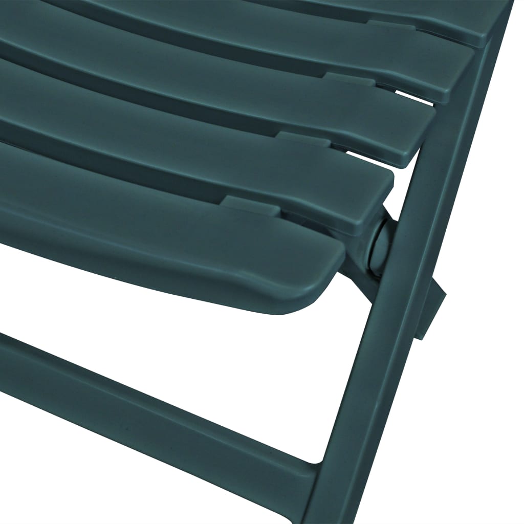 3 Piece Folding Bistro Set Plastic Green - Newstart Furniture