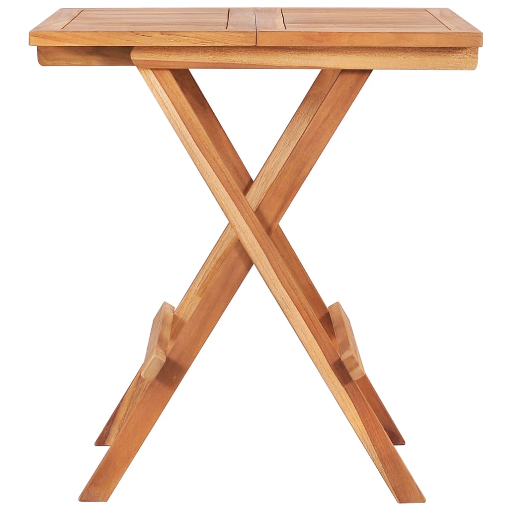 3 Piece Folding Bistro Set Solid Teak Wood - Newstart Furniture