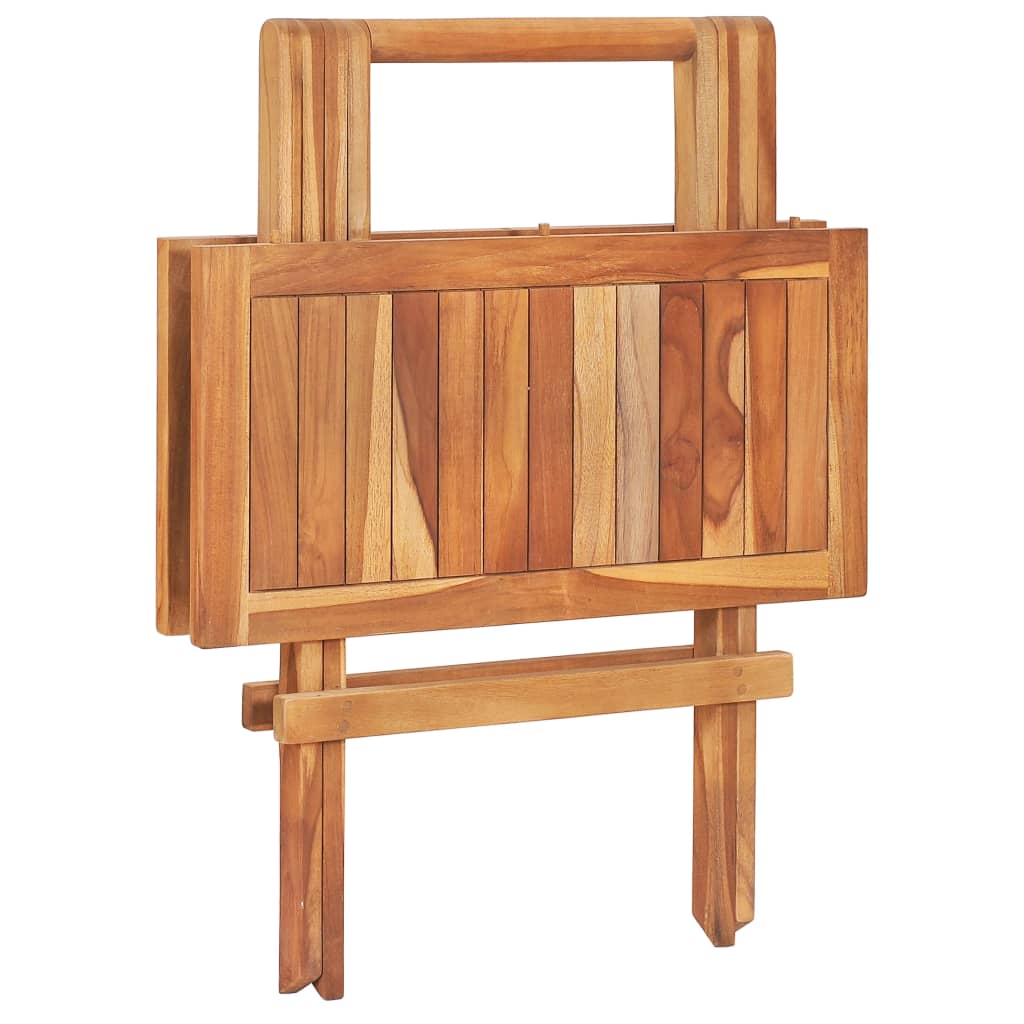 3 Piece Folding Bistro Set Solid Teak Wood - Newstart Furniture