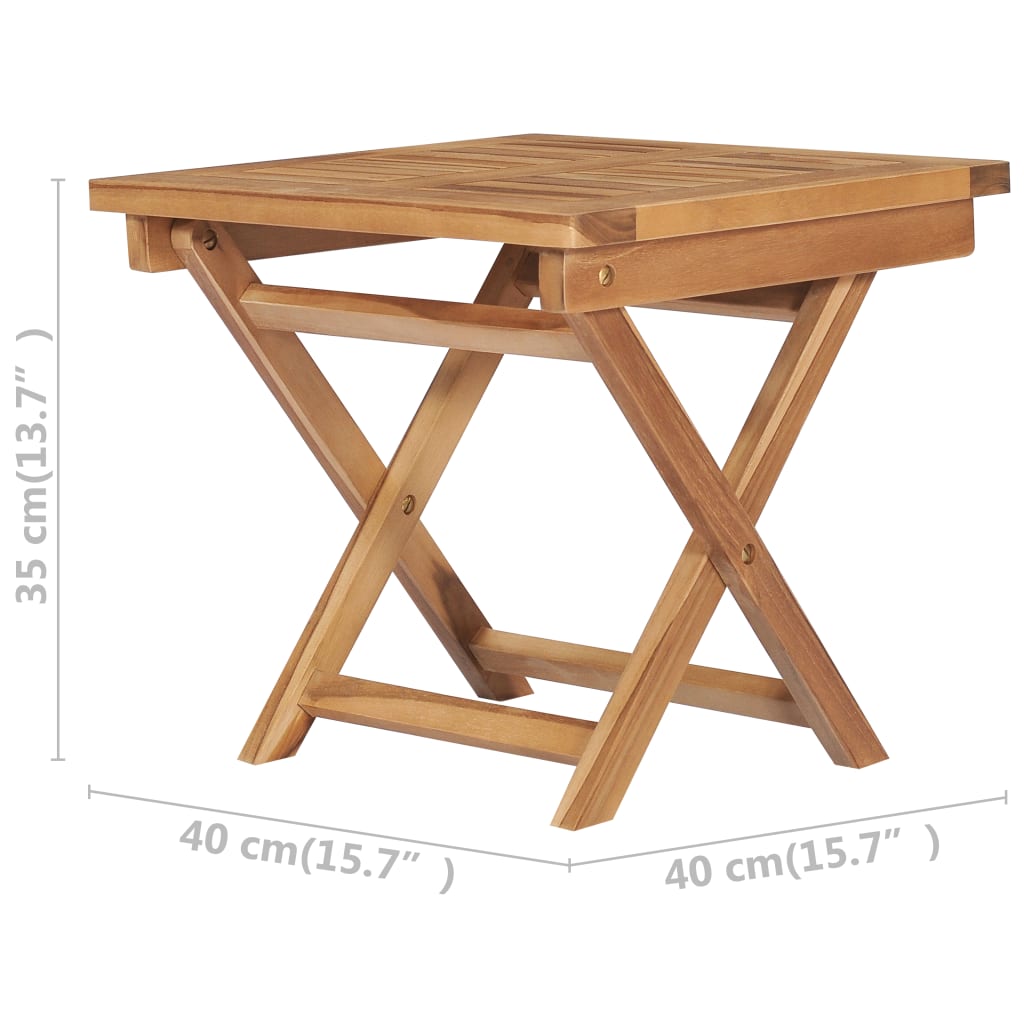 3 Piece Folding Garden Lounge Set Solid Teak Wood - Newstart Furniture