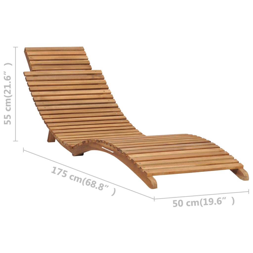 3 Piece Folding Garden Lounge Set Solid Teak Wood - Newstart Furniture