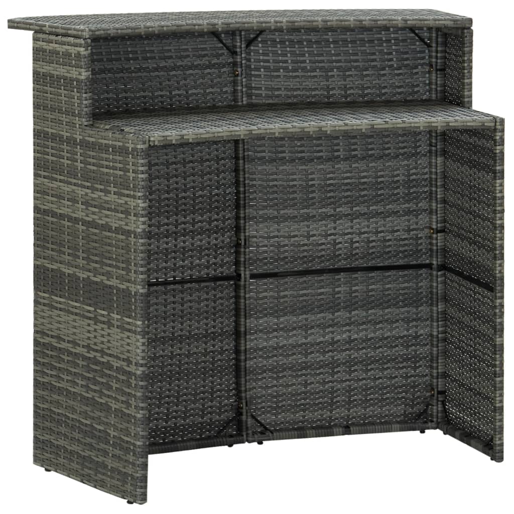 3 Piece Garden Bar Set Grey - Newstart Furniture