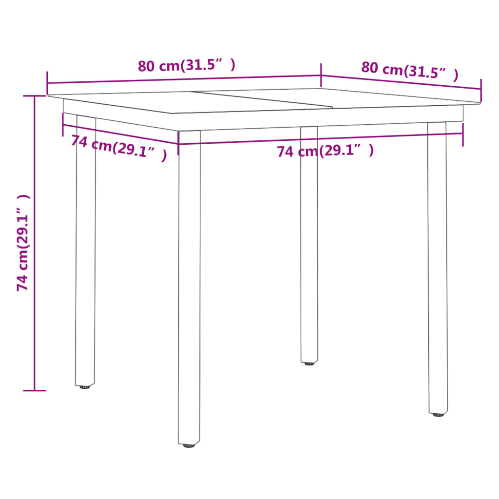 3 Piece Garden Dining Set Grey and Black - Newstart Furniture