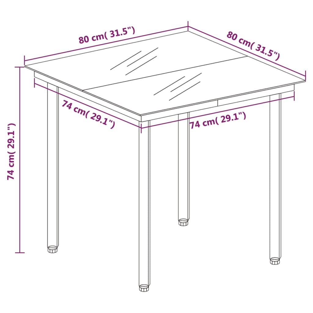 3 Piece Garden Dining Set Light Grey - Newstart Furniture