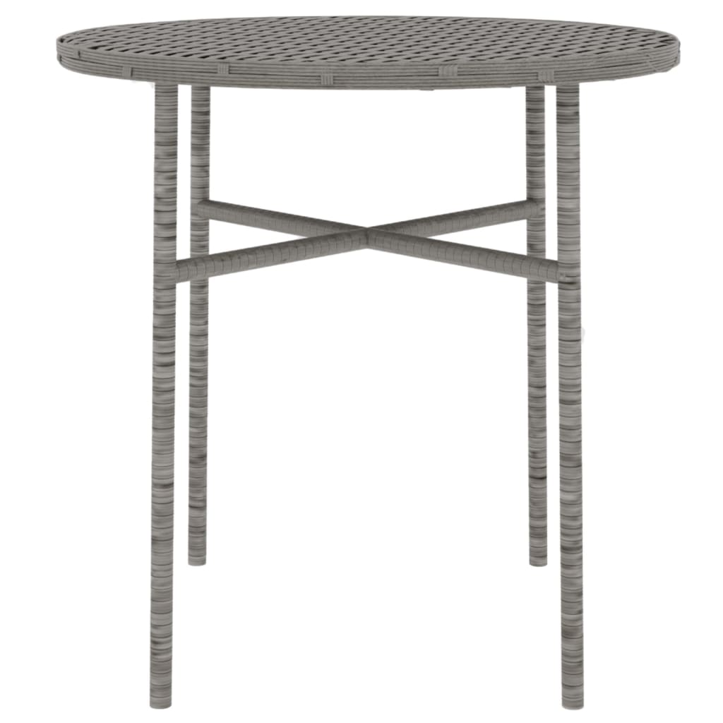 3 Piece Garden Dining Set Poly Rattan Grey - Newstart Furniture