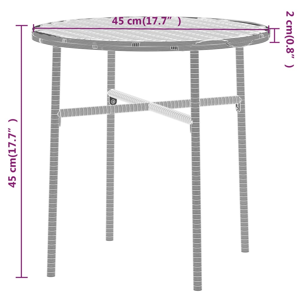 3 Piece Garden Dining Set Poly Rattan Grey - Newstart Furniture