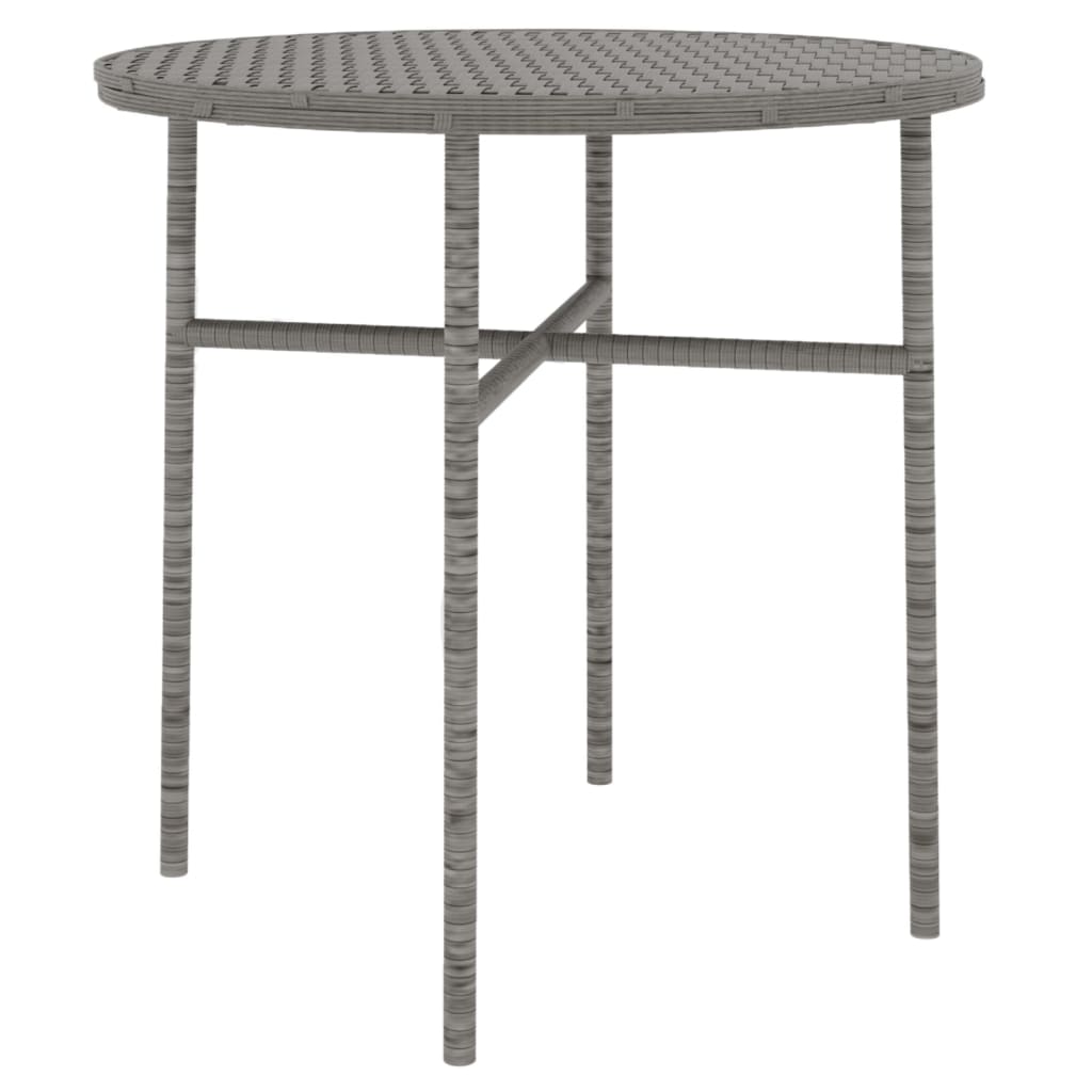 3 Piece Garden Dining Set Poly Rattan Grey - Newstart Furniture