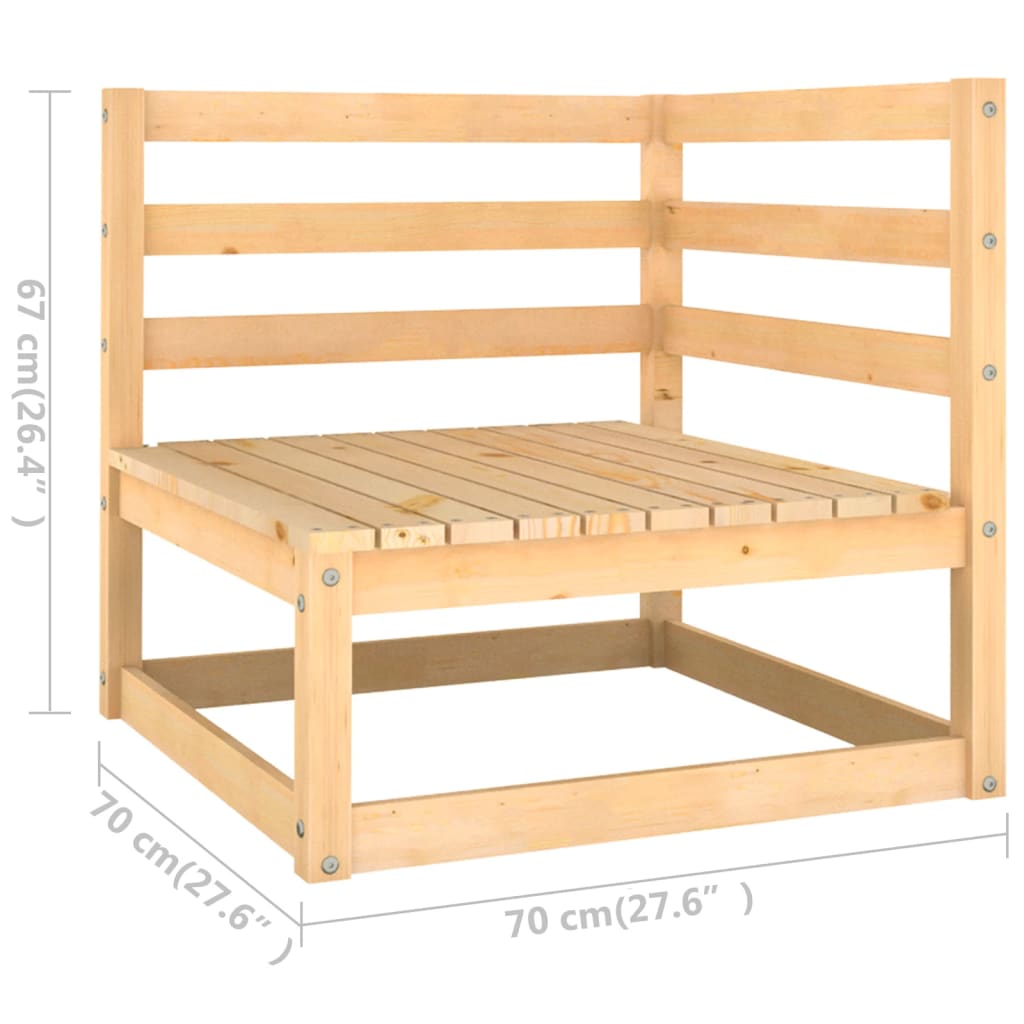 3 Piece Garden Lounge Set Solid Pinewood - Newstart Furniture