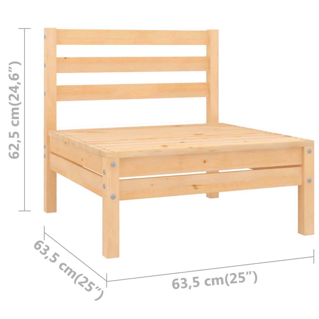 3 Piece Garden Lounge Set Solid Pinewood - Newstart Furniture