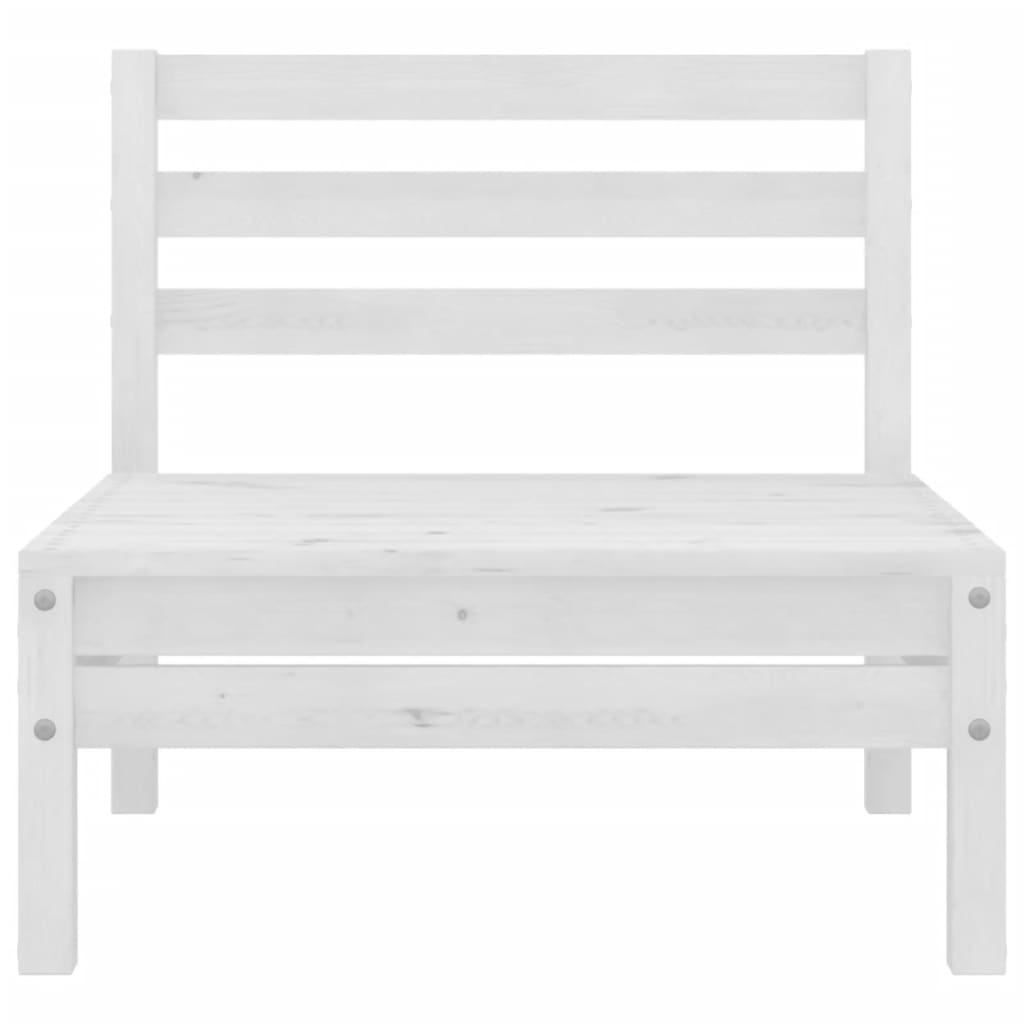 3 Piece Garden Lounge Set Solid Pinewood White - Newstart Furniture