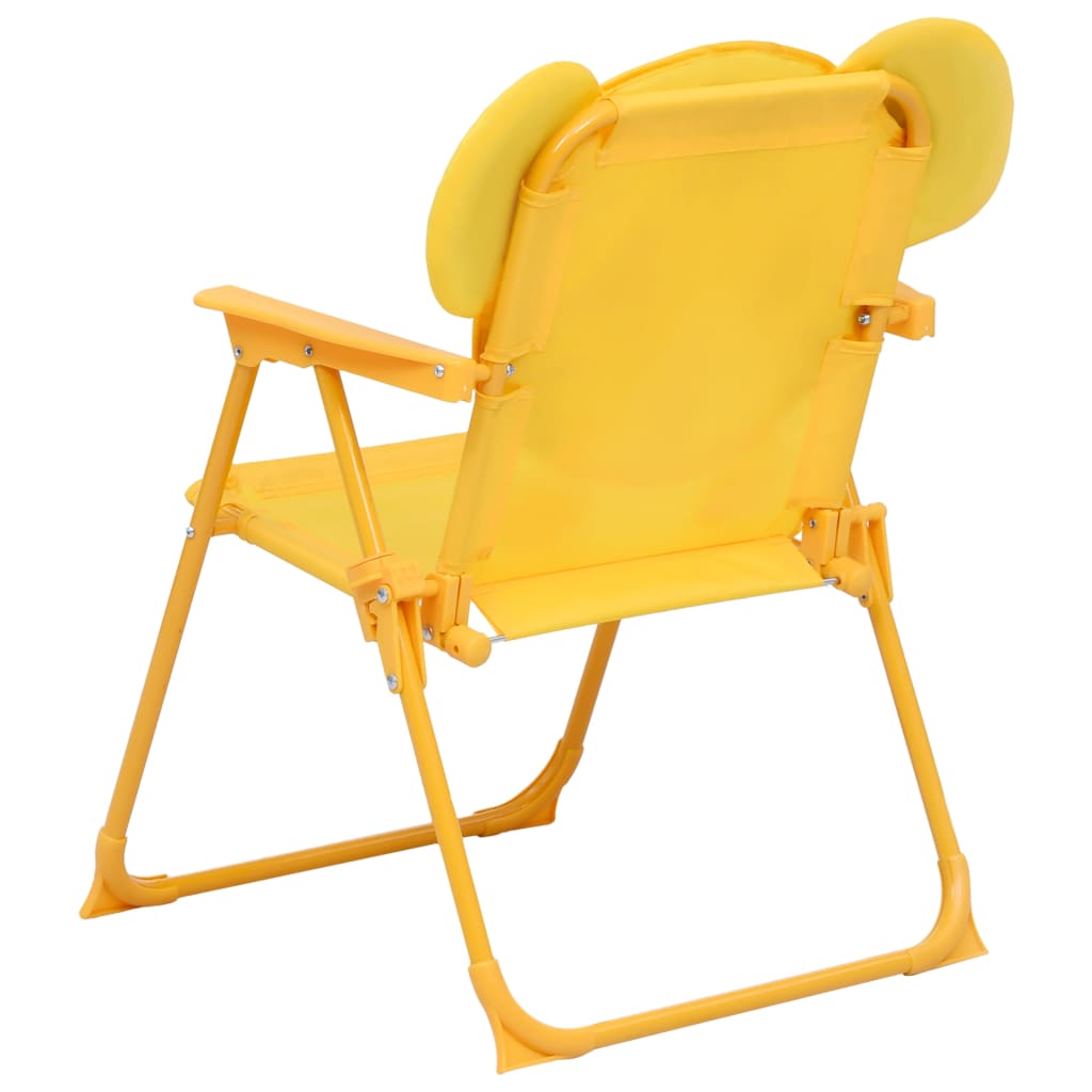 3 Piece Kids' Garden Bistro Set with Parasol Yellow - Newstart Furniture