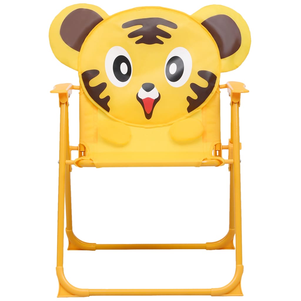 3 Piece Kids' Garden Bistro Set with Parasol Yellow - Newstart Furniture
