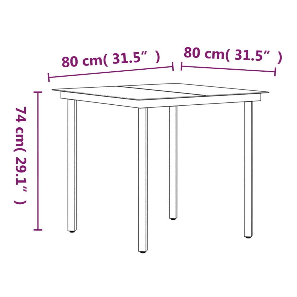 3 Piece Outdoor Dining Set with Cushions Grey and Black - Newstart Furniture