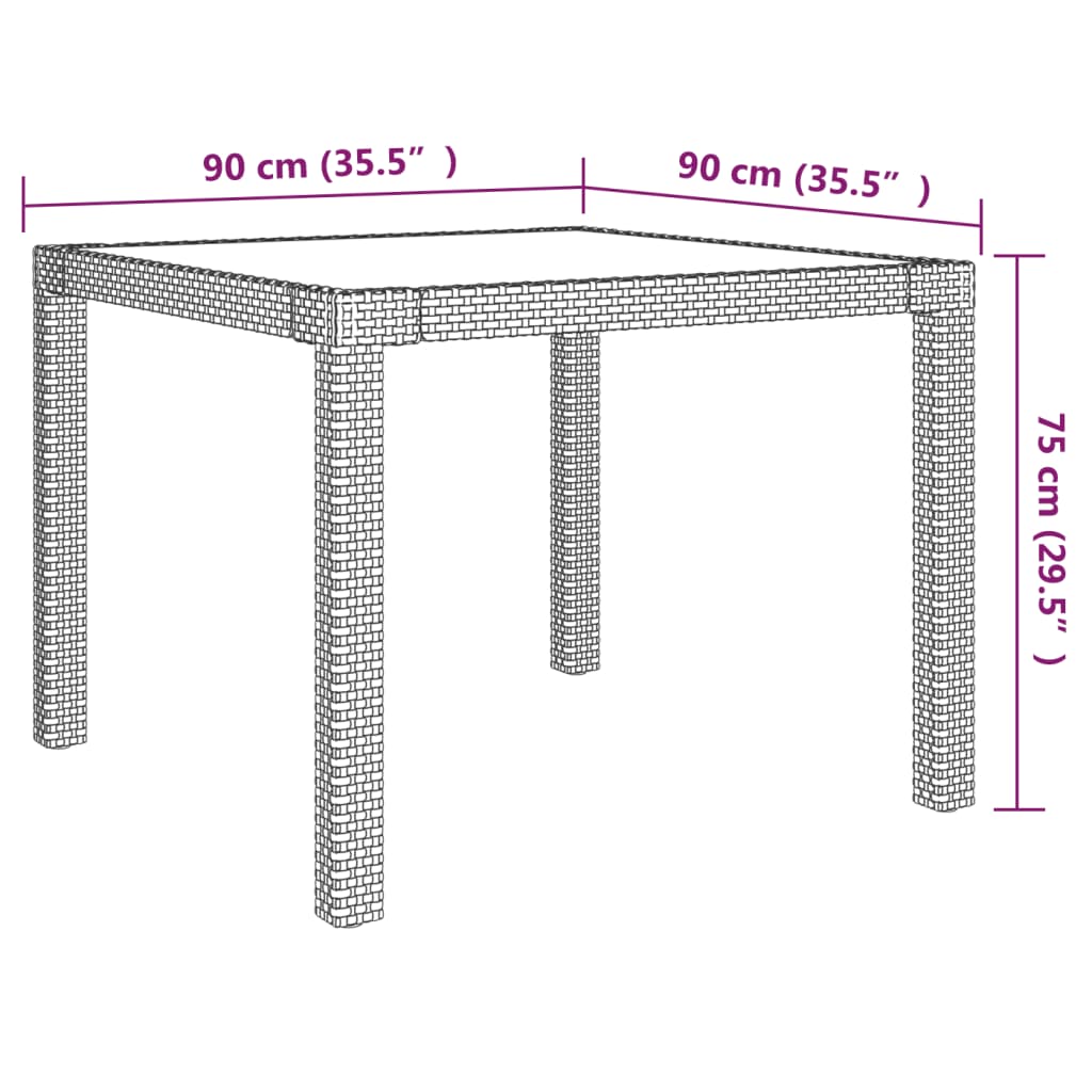 3 Piece Outdoor Dining Set with Cushions Poly Rattan Grey - Newstart Furniture