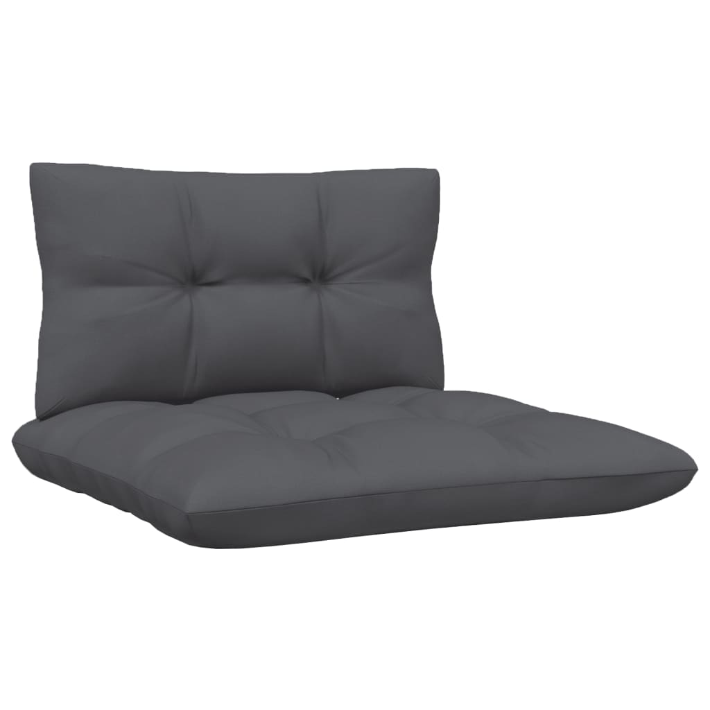 3-Seater Garden Sofa with Anthracite Cushions Solid Pinewood - Newstart Furniture
