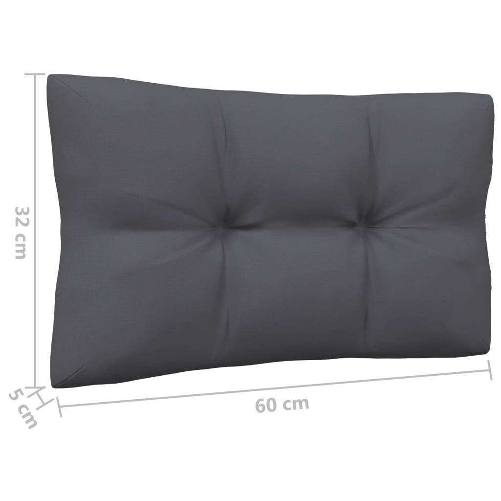 3-Seater Garden Sofa with Anthracite Cushions Solid Pinewood - Newstart Furniture