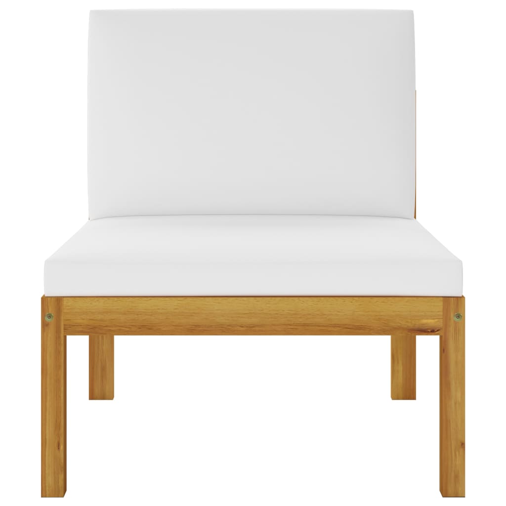 3-Seater Garden Sofa with Cushion Solid Acacia Wood - Newstart Furniture