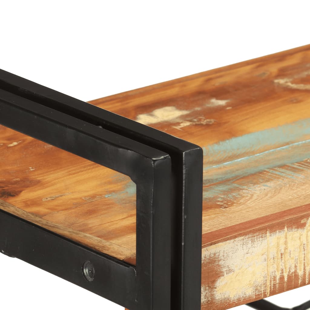 3-Tier Bookcase 140x30x80 cm Solid Reclaimed Wood - Newstart Furniture