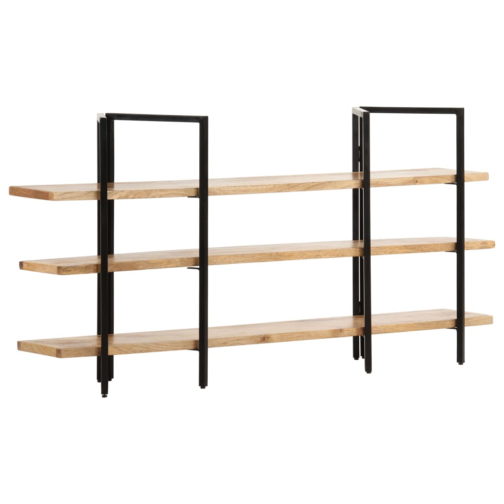 3-Tier Bookcase 160x31x80 cm Solid Mango Wood - Newstart Furniture