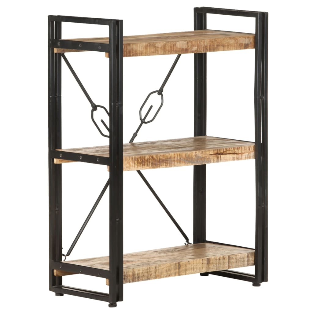 3-Tier Bookcase 60x30x80 cm Solid Mango Wood - Newstart Furniture