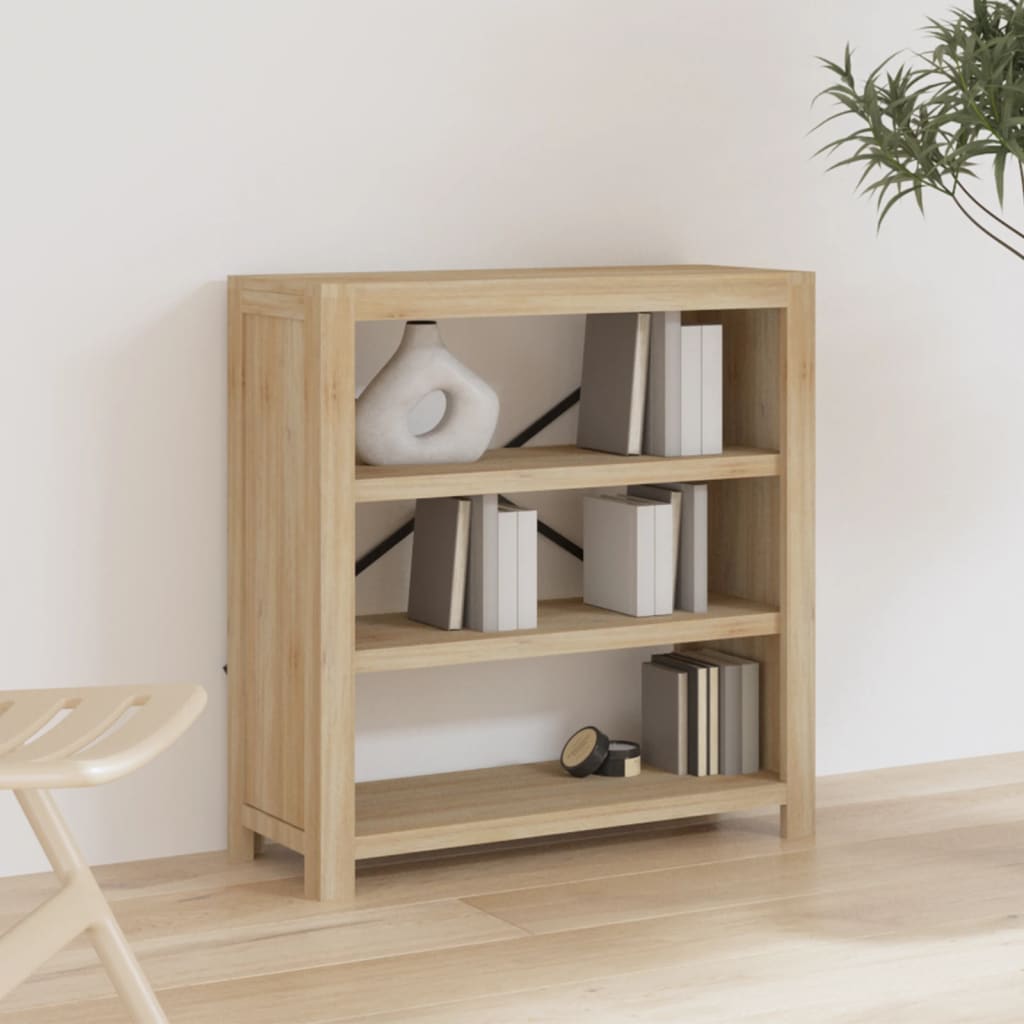 3-Tier Bookcase 80x30x80 cm Solid Wood Acacia - Newstart Furniture