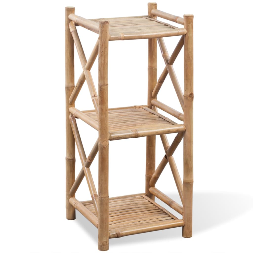 3-Tier Square Bamboo Shelf - Newstart Furniture