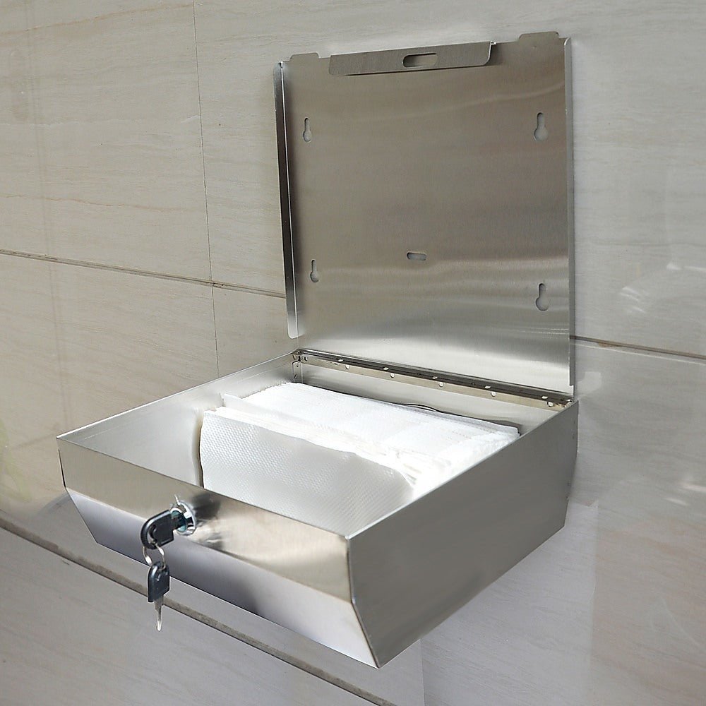 304 Stainless Steel Hand Paper Towel Dispenser Holder Toilet Heavy Duty - Newstart Furniture