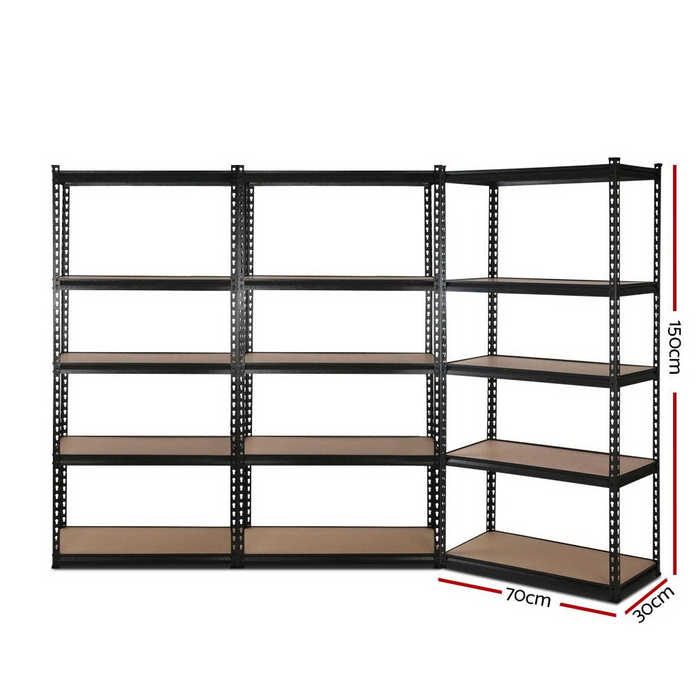 3x1.5M Warehouse Shelving Racking Storage Garage Steel Metal Shelves Rack - Newstart Furniture