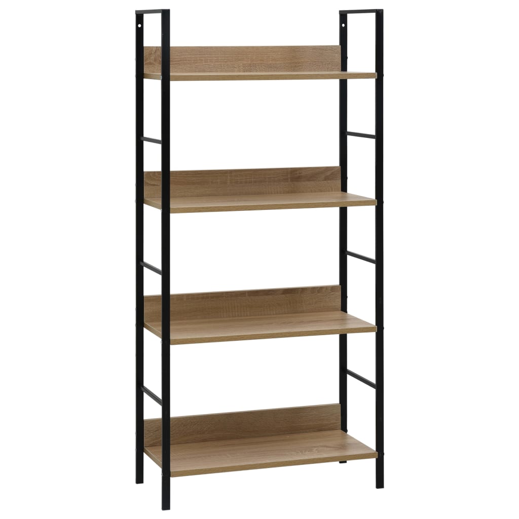 4-Layer Book Shelf Oak 60x27.6x124.5 cm Engineered Wood - Newstart Furniture