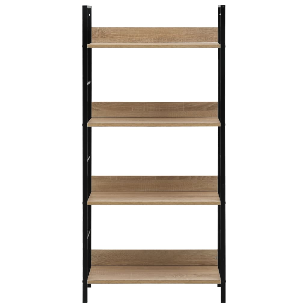 4-Layer Book Shelf Oak 60x27.6x124.5 cm Engineered Wood - Newstart Furniture