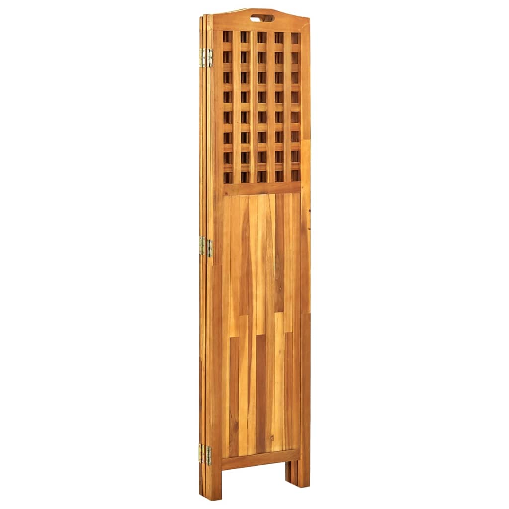 4-Panel Room Divider 161x2x170 cm Solid Acacia Wood - Newstart Furniture