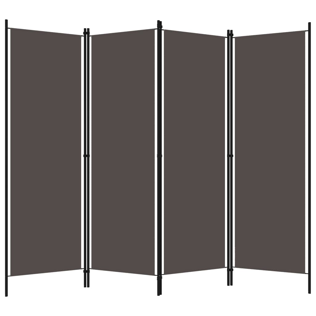 4-Panel Room Divider Anthracite 200x180 cm - Newstart Furniture