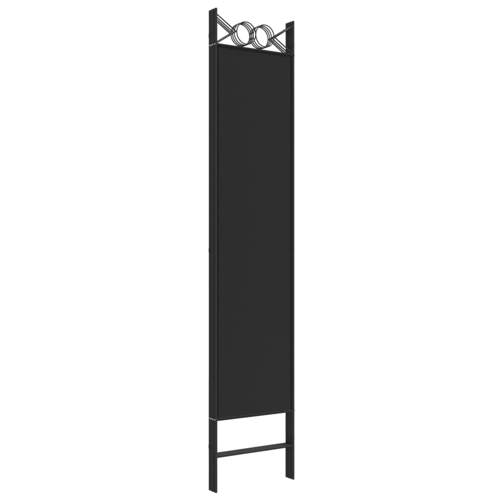 4-Panel Room Divider Black 160x200 cm Fabric - Newstart Furniture