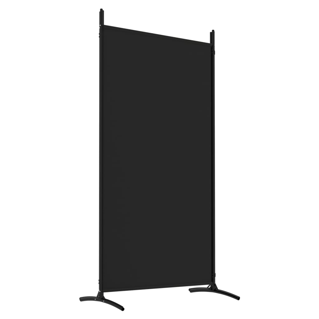 4-Panel Room Divider Black 346x180 cm Fabric - Newstart Furniture