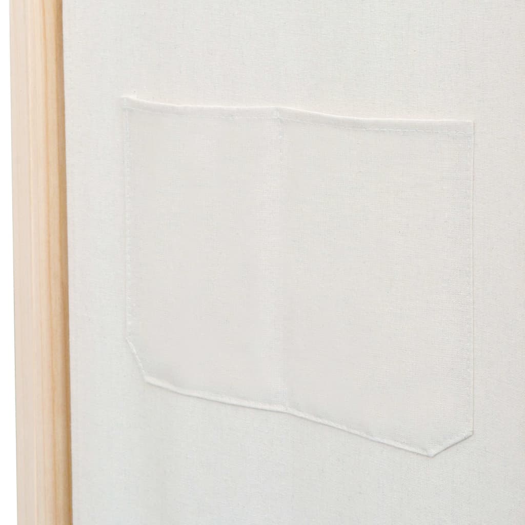 4-Panel Room Divider Cream 160x170x4 cm Fabric - Newstart Furniture