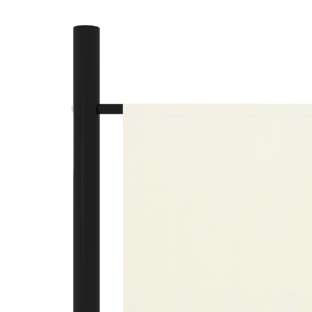 4-Panel Room Divider Cream White 200x180 cm - Newstart Furniture