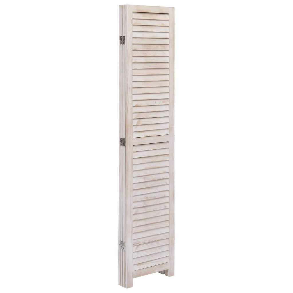 4-Panel Room Divider White 140x165 cm Wood - Newstart Furniture