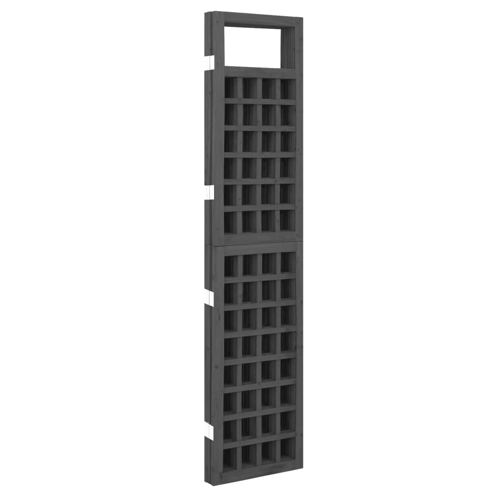 4-Panel Room Divider/Trellis Solid Fir Wood Black 161x180 cm - Newstart Furniture