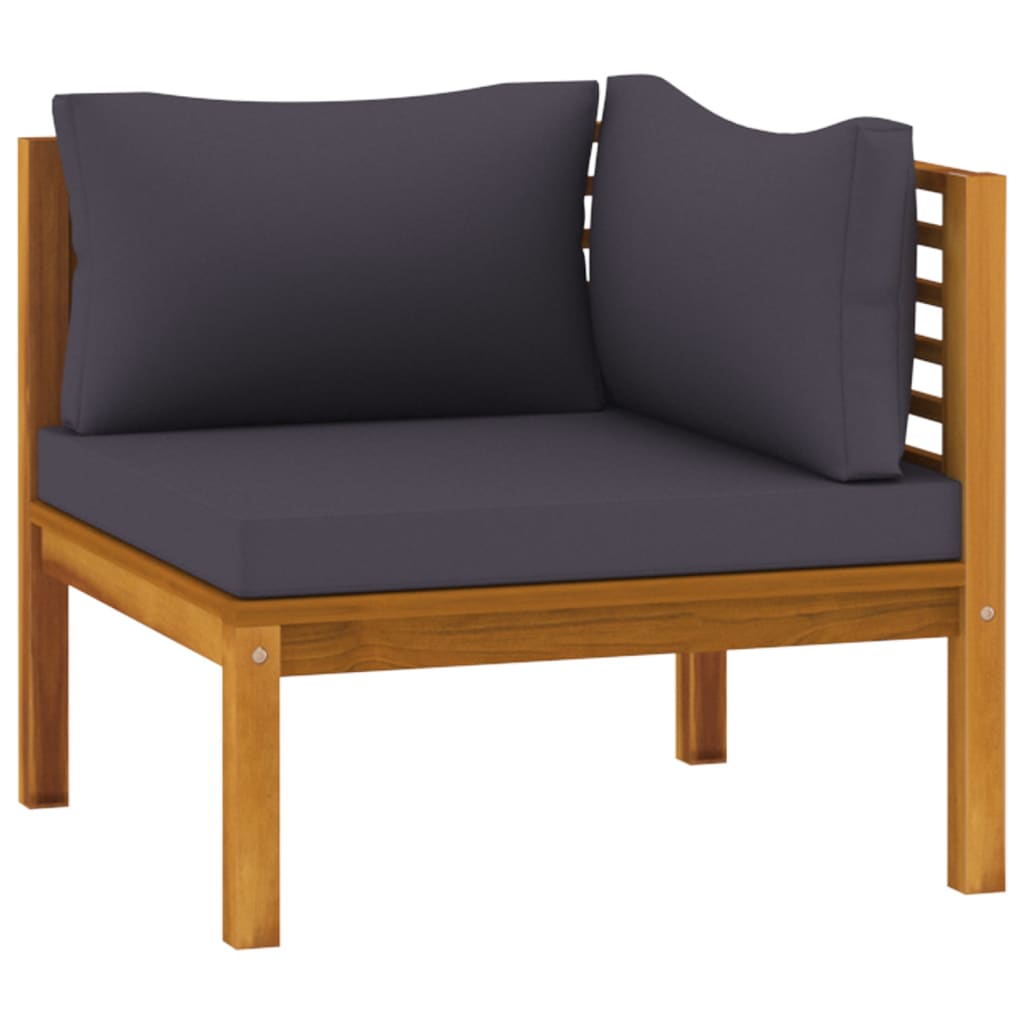 4 Piece Garden Lounge Set with Cushion Solid Acacia Wood - Newstart Furniture