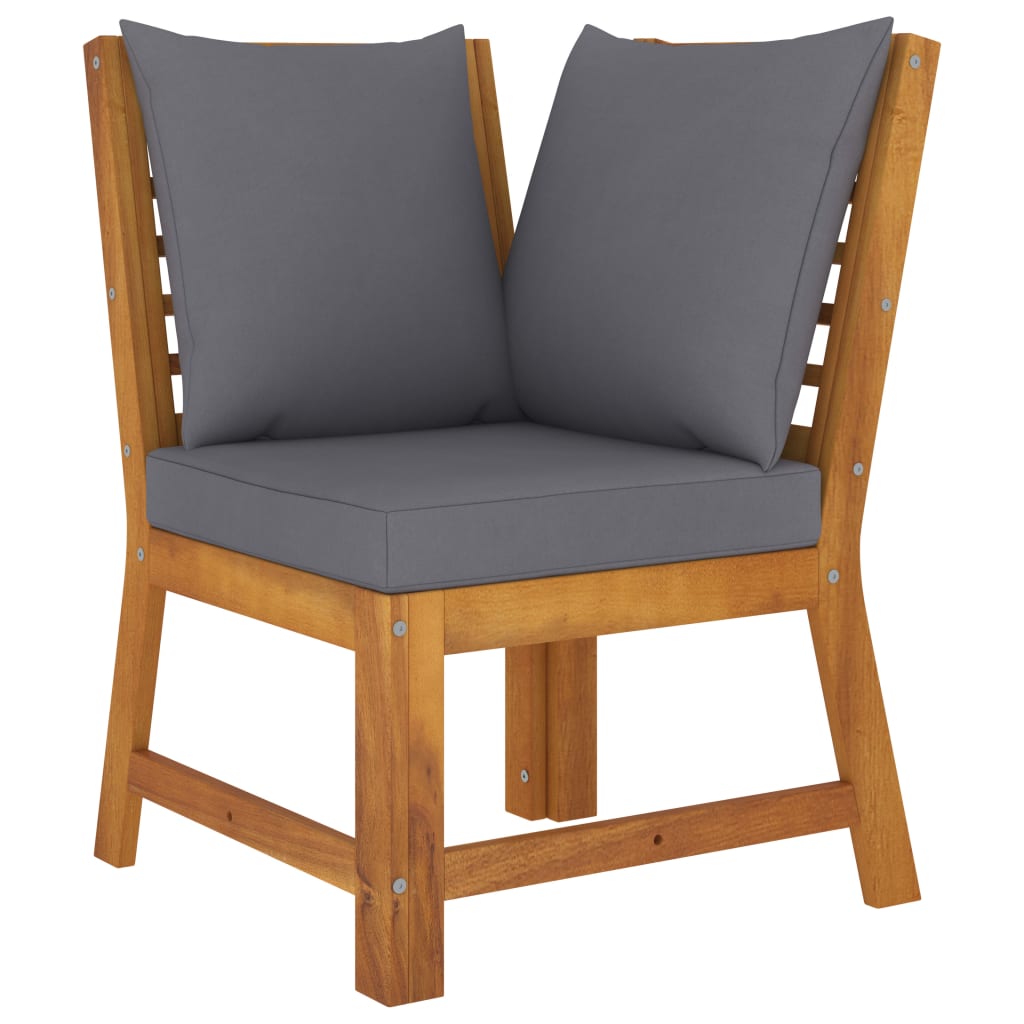 4 Piece Garden Lounge Set with Cushion Solid Acacia Wood - Newstart Furniture