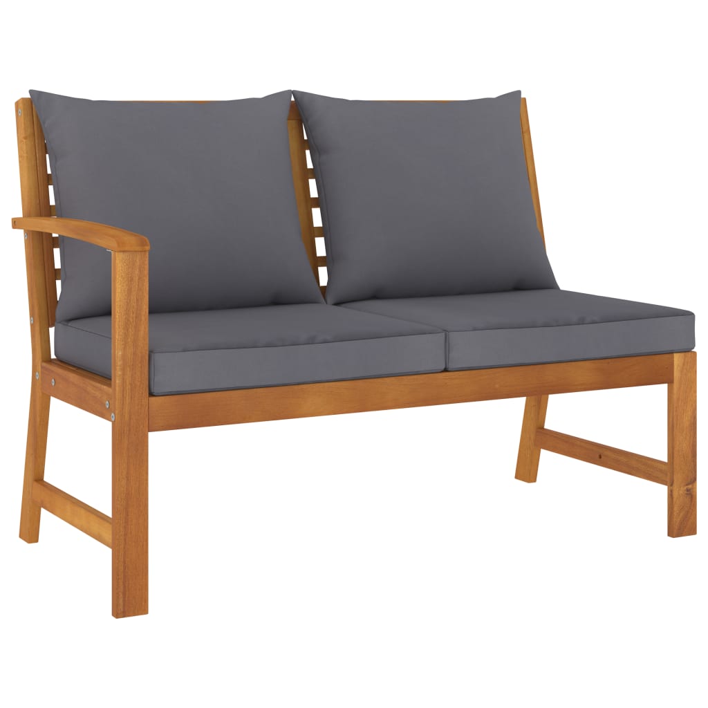 4 Piece Garden Lounge Set with Cushion Solid Acacia Wood - Newstart Furniture