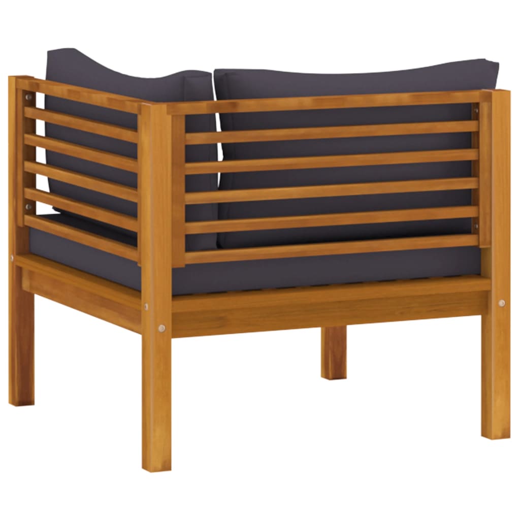 4 Piece Garden Lounge Set with Cushion Solid Acacia Wood - Newstart Furniture