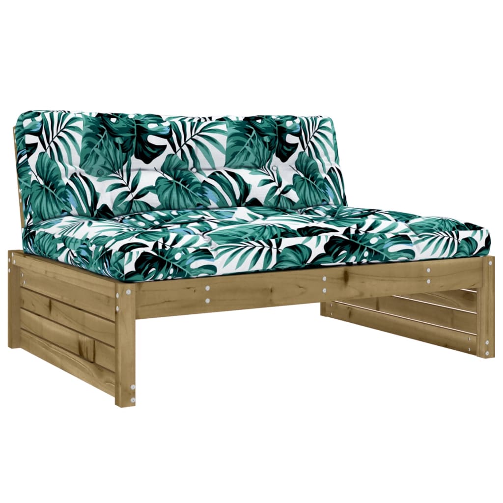 4 Piece Garden Lounge Set with Cushions Impregnated Wood Pine - Newstart Furniture