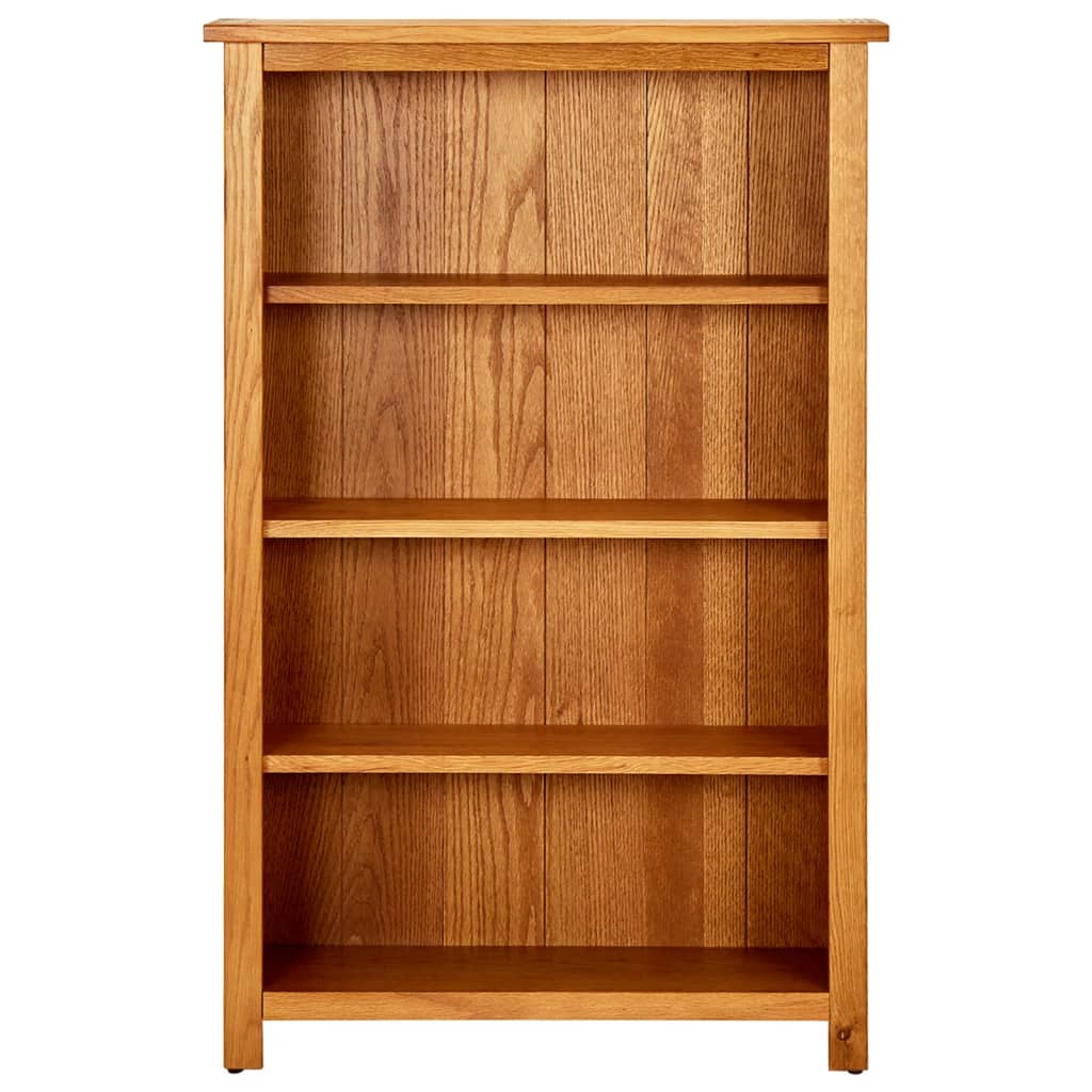 4-Tier Bookcase 70x22x110 cm Solid Oak Wood - Newstart Furniture