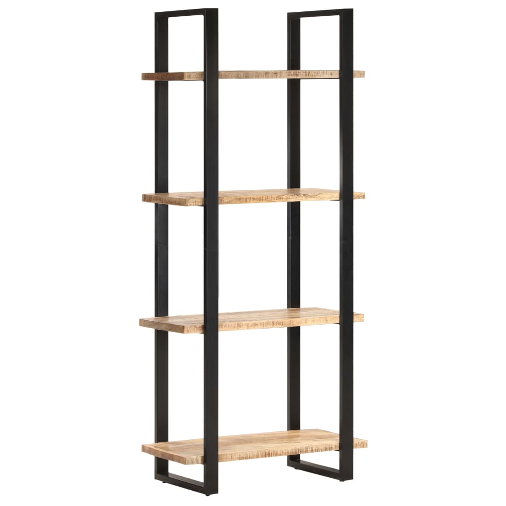 4-Tier Bookcase 80x40x180 cm Rough Mango Wood - Newstart Furniture