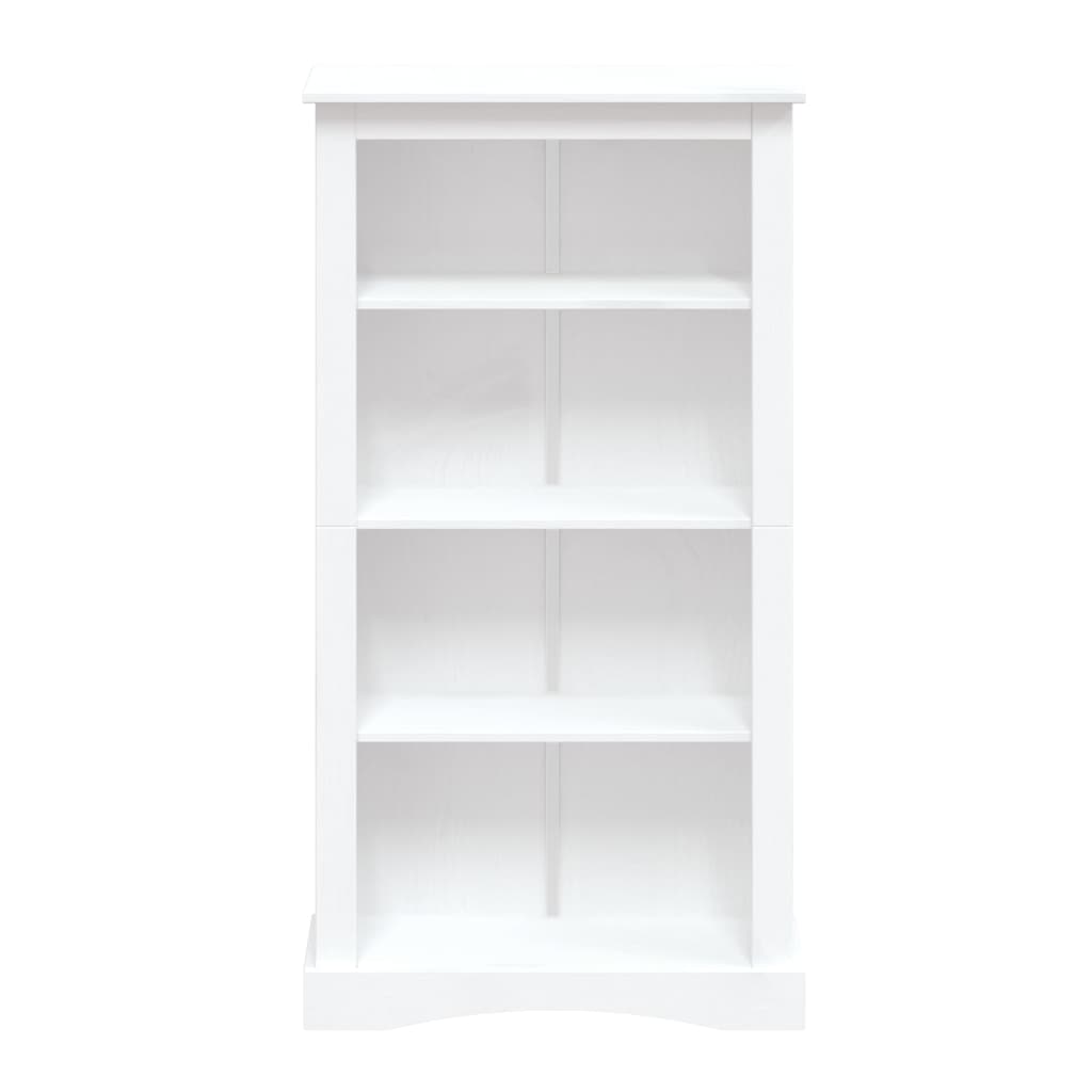 4-Tier Bookcase Mexican Pine Corona Range White 81x29x150 cm - Newstart Furniture