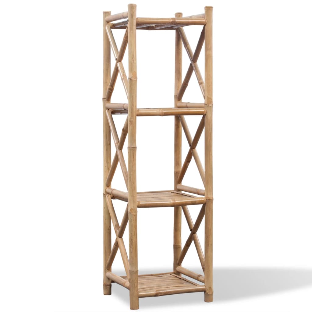 4-Tier Square Bamboo Shelf - Newstart Furniture